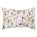 Pattern with colorful cooking icons pet bed