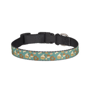 Pattern with cupcakes and candies pet collar