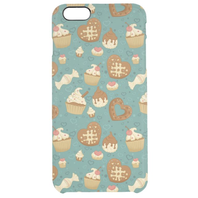 Pattern with cupcakes and candies uncommon iPhone case (Back)