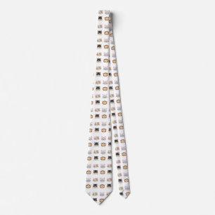 Pattern with Cute Cat Heads Neck Tie