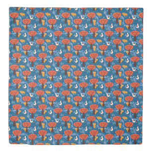 pattern with cute cats and birds duvet cover