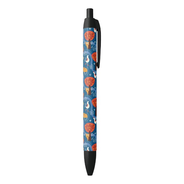 pattern with cute cats and birds pen (Bottom (Vertical))