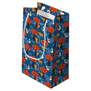 pattern with cute cats and birds small gift bag