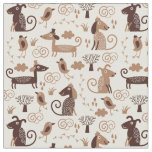 pattern with cute dogs fabric