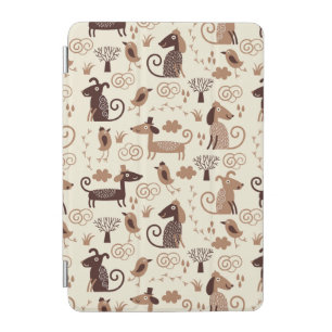 pattern with cute dogs iPad mini cover