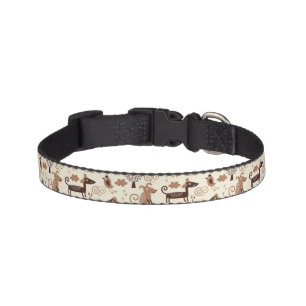 pattern with cute dogs pet collar