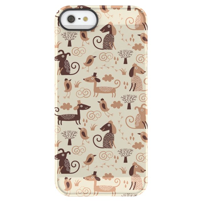 pattern with cute dogs uncommon iPhone case (Back)