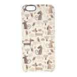 pattern with cute dogs clear iPhone 6/6S case
