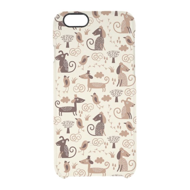 pattern with cute dogs uncommon iPhone case (Back)