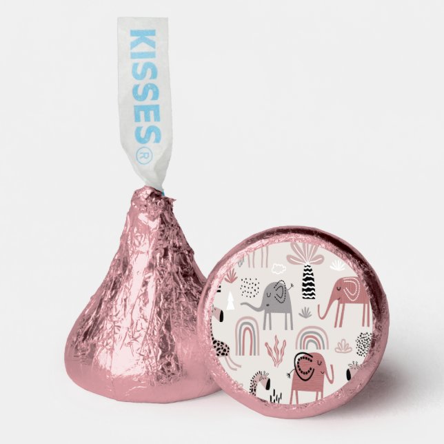pattern with cute elephants and giraffes giant   hershey®'s kisses® (Front)