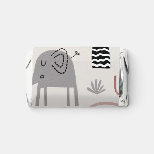 pattern with cute elephants and giraffes giant   hershey's miniatures