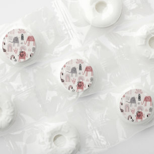 pattern with cute elephants and giraffes giant  life saver® mints