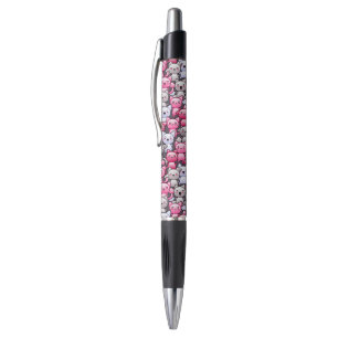 pattern with cute kawaii doodle cats 2 pen