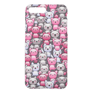pattern with cute kawaii doodle cats 2 iPhone 8 plus/7 plus case