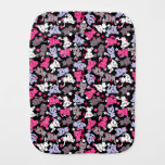 pattern with cute kawaii doodle cats 3 burp cloth