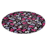 pattern with cute kawaii doodle cats 3 cutting board