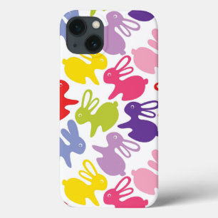pattern with Easter rabbits iPhone 13 Case