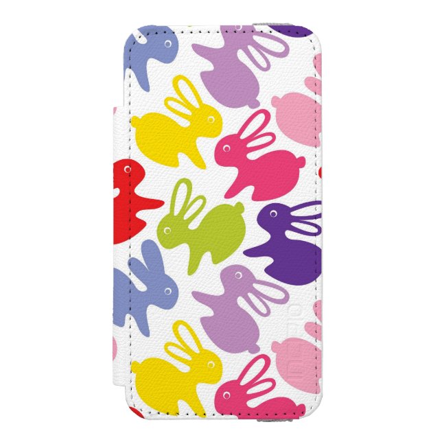 pattern with Easter rabbits Incipio iPhone Wallet Case (Folio Front)