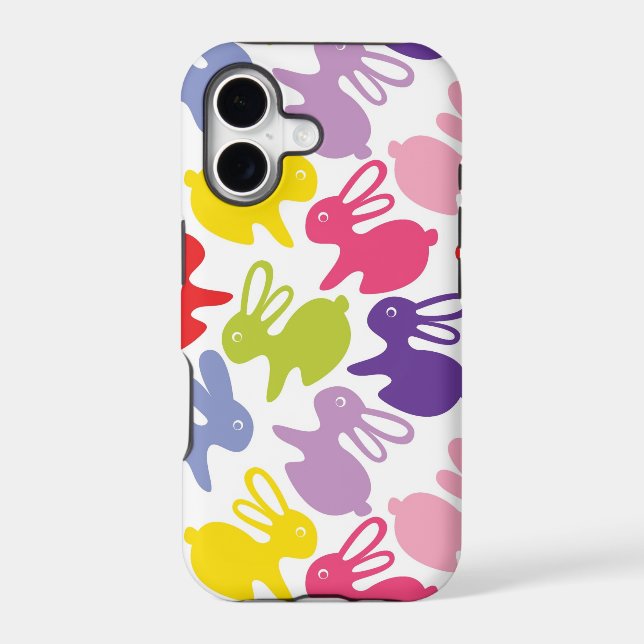 pattern with Easter rabbits Iphone Case (Back)
