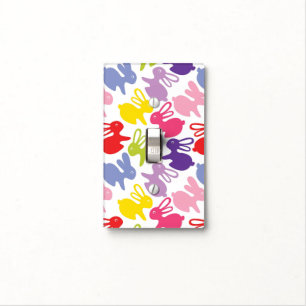 pattern with Easter rabbits Light Switch Cover
