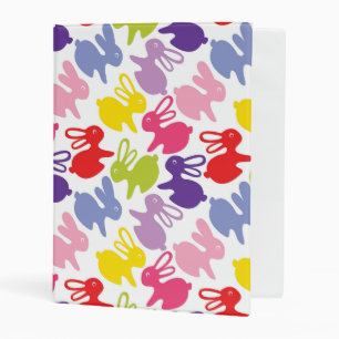 pattern with Easter rabbits Mini Binder