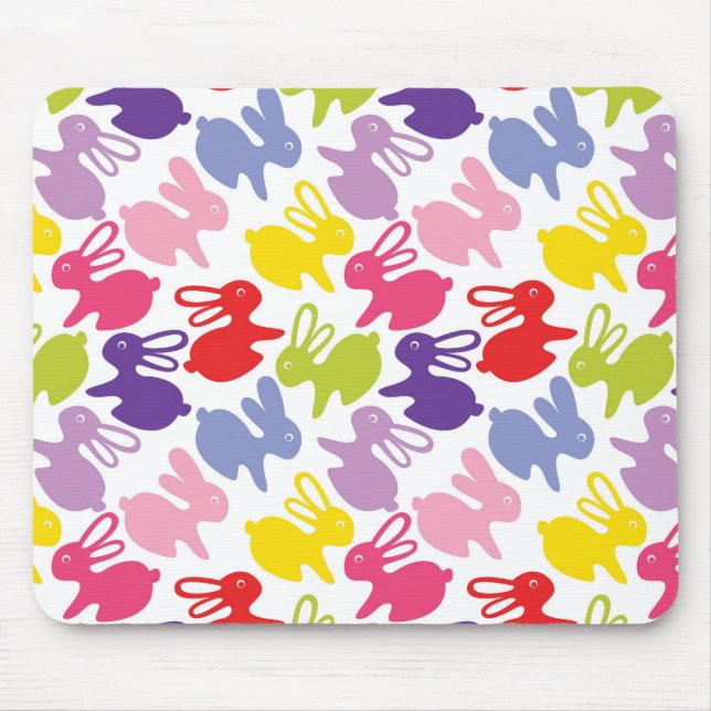 pattern with Easter rabbits Mouse Pad (Front)