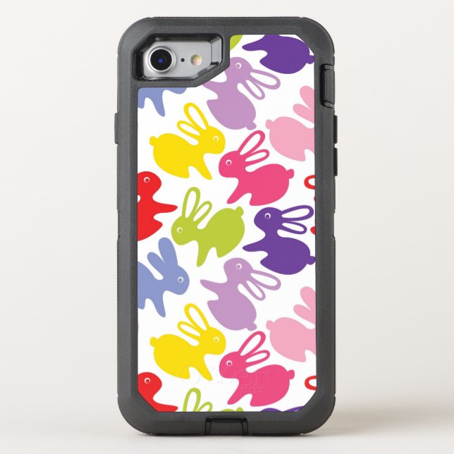 pattern with Easter rabbits Otterbox iPhone Case (Back)