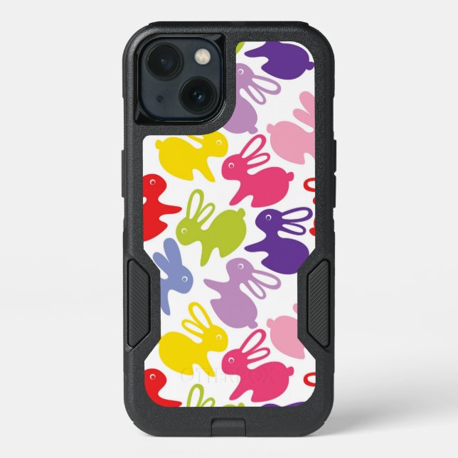 pattern with Easter rabbits Otterbox iPhone Case (Back)