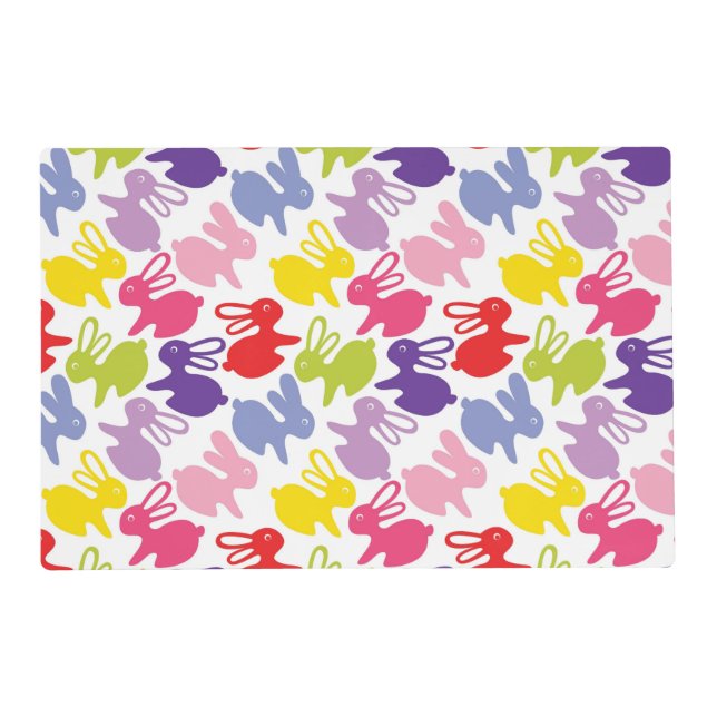 pattern with Easter rabbits Placemat (Front)