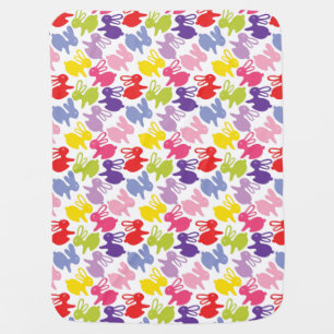 pattern with Easter rabbits Receiving Blanket