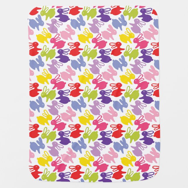 pattern with Easter rabbits Receiving Blanket (Front)