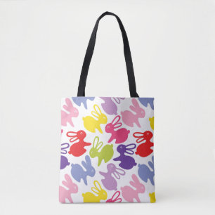 pattern with Easter rabbits Tote Bag