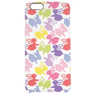 pattern with Easter rabbits Clear iPhone 6 Plus Case