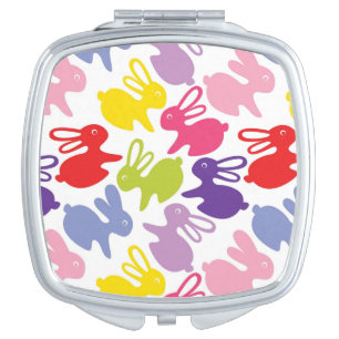 pattern with Easter rabbits Vanity Mirror