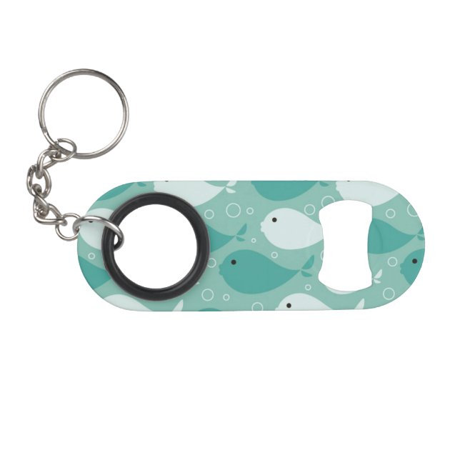 pattern with fish 2 keychain bottle opener (Front (Horizontal))