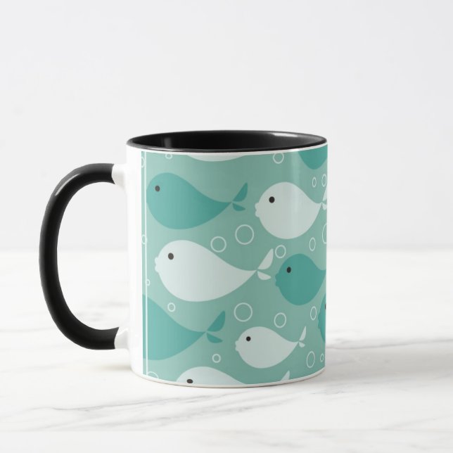 pattern with fish 2 mug (Left)
