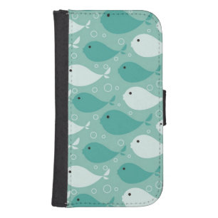 pattern with fish 2 galaxy s4 wallet case
