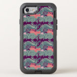 Pattern With Fish And Purple Wave OtterBox Defender iPhone SE/8/7 Case