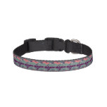 Pattern With Fish And Purple Wave Pet Collar