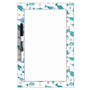 Pattern With Fish And Starfish Dry-Erase Board
