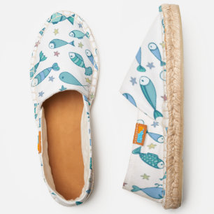 Pattern With Fish And Starfish Espadrilles