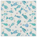 Pattern With Fish And Starfish Fabric