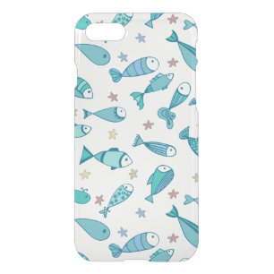 Pattern With Fish And Starfish iPhone SE/8/7 Case