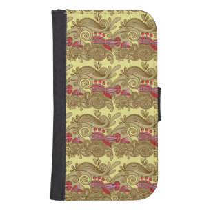 Pattern With Fish And Wave Phone Wallet