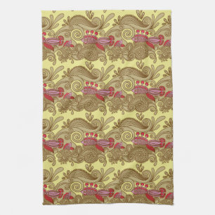 Pattern With Fish And Wave Towel