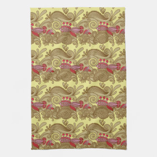 Pattern With Fish And Wave Towel