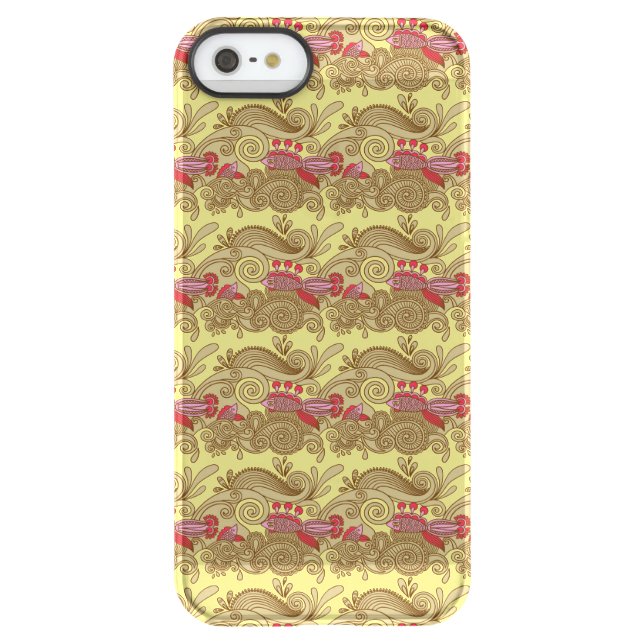 Pattern With Fish And Wave Uncommon iPhone Case (Back)