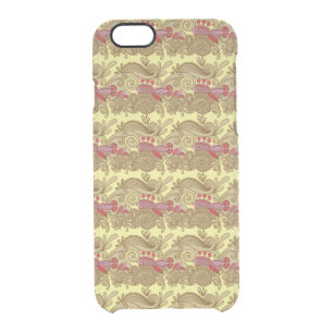 Pattern With Fish And Wave Clear iPhone 6/6S Case
