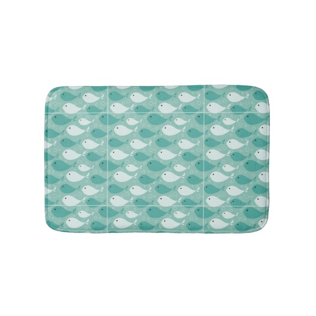 pattern with fish bathroom mat (Front)