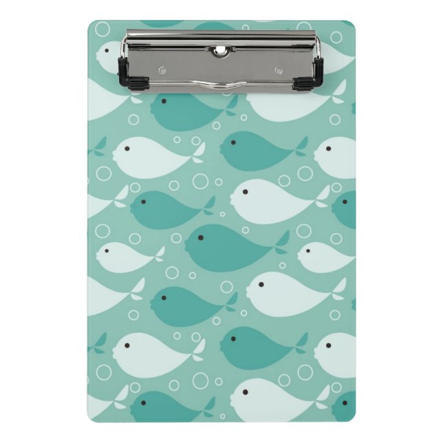 pattern with fish mini clipboard (Front)